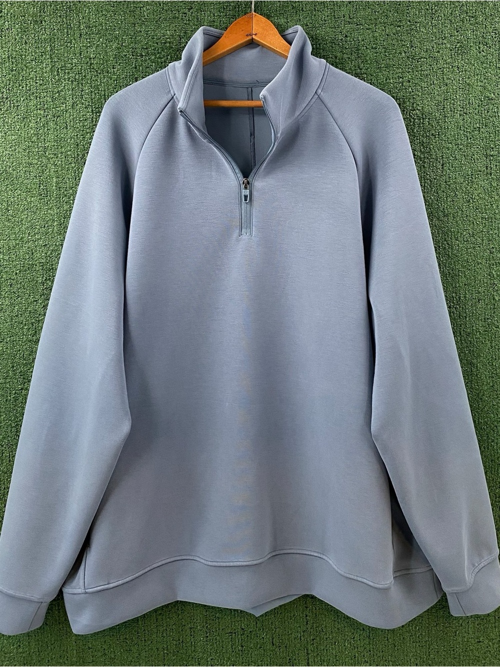 Lululemon Smooth Spacer Quarter Zip Steel Blue Pullover Sweatshirt Men’s SZ 2XL